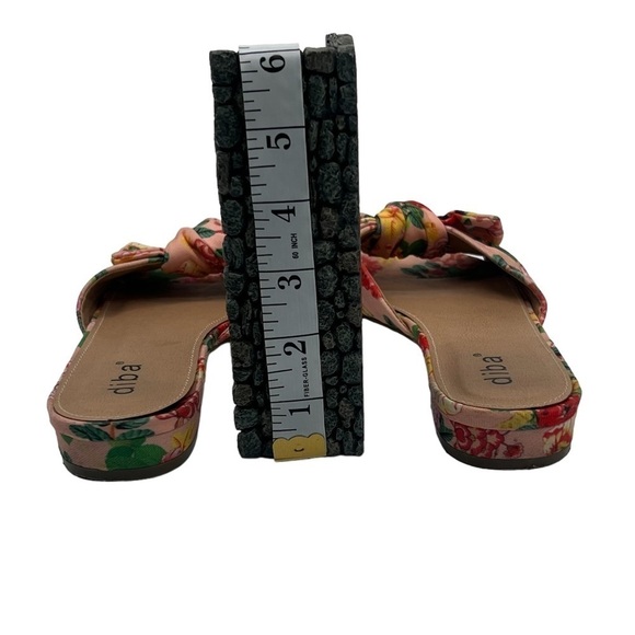 diba Pink Floral Fabric Wrapped Bow Slip On Sandal Size 7 Women’s - Picture 8 of 9